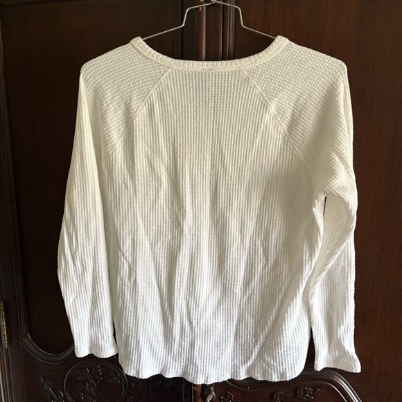 Bobi Los Angeles Women’s White Thermal V-Neck Long Sleeve size Medium - Picture 5 of 5